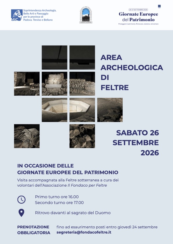 Visite accompagnate alla Feltre (Bl) sotterranea: area archeologica statale, Duomo e Battistero